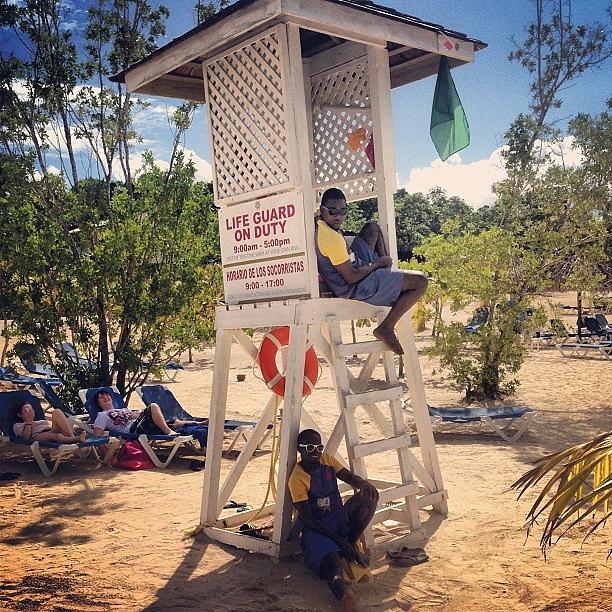Cool Photograph - Jamaican Life Guards! Hey Mon! by Erik Merkow