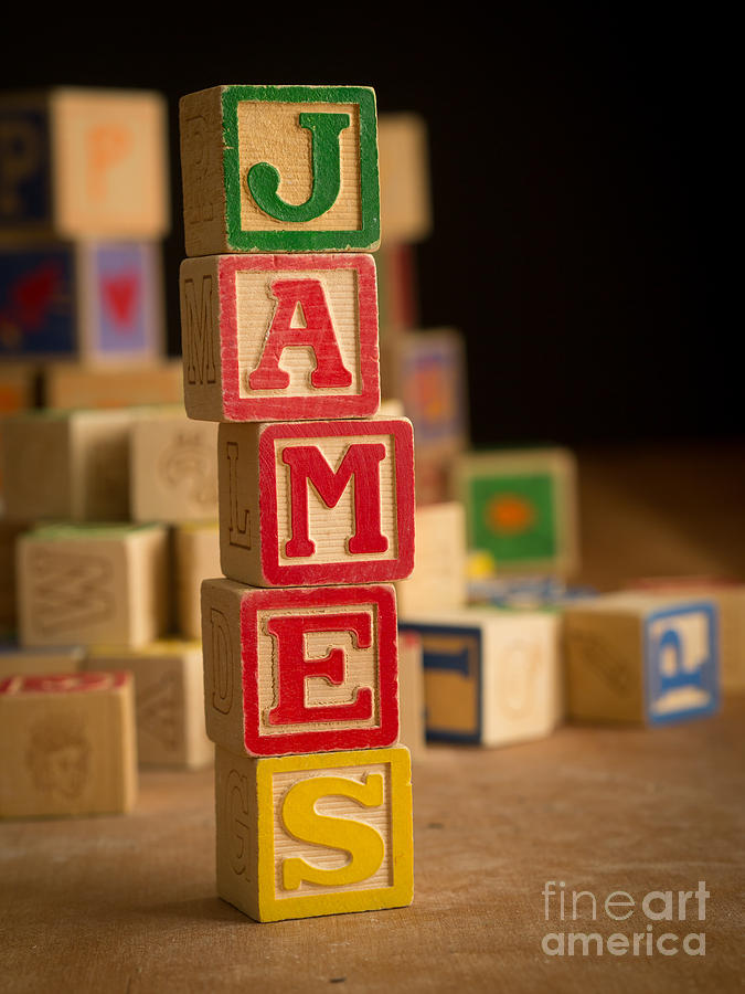 JAMES - Alphabet Blocks Photograph by Edward Fielding