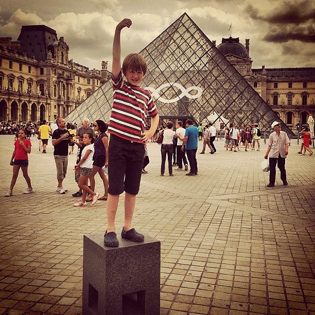 James At The Louvre, Paris Photograph by Antony Crafford