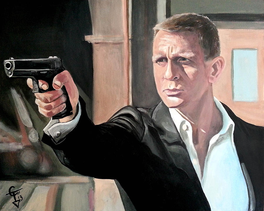 James Bond Painting by Tom Carlton