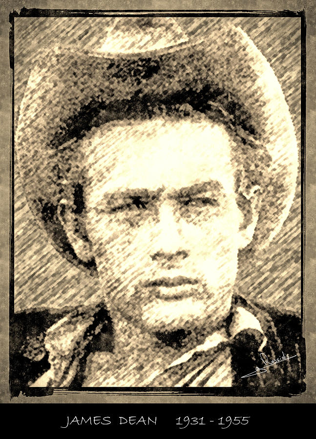 James Dean Drawing by George Rossidis