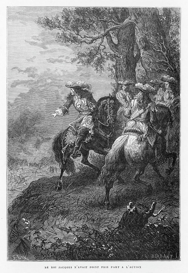Horse Drawing - James II At The Battle Of The Boyne by Mary Evans Picture Library