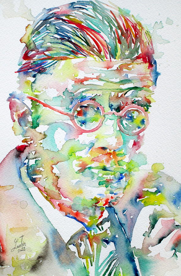 JAMES JOYCE portrait.1 Painting by Fabrizio Cassetta - Fine Art America