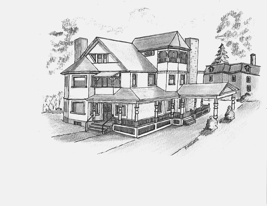 James M. George Residence Drawing by Paul Meinerth