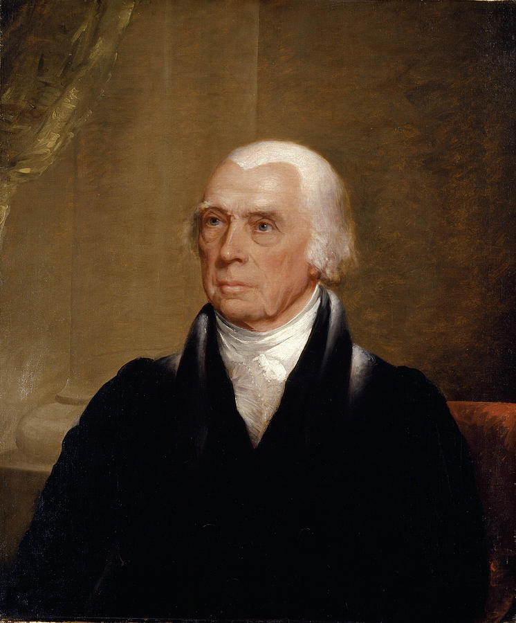 James Madison Painting by Chester Harding