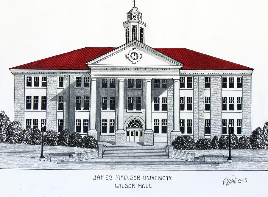 James Madison University Drawing by Frederic Kohli Pixels