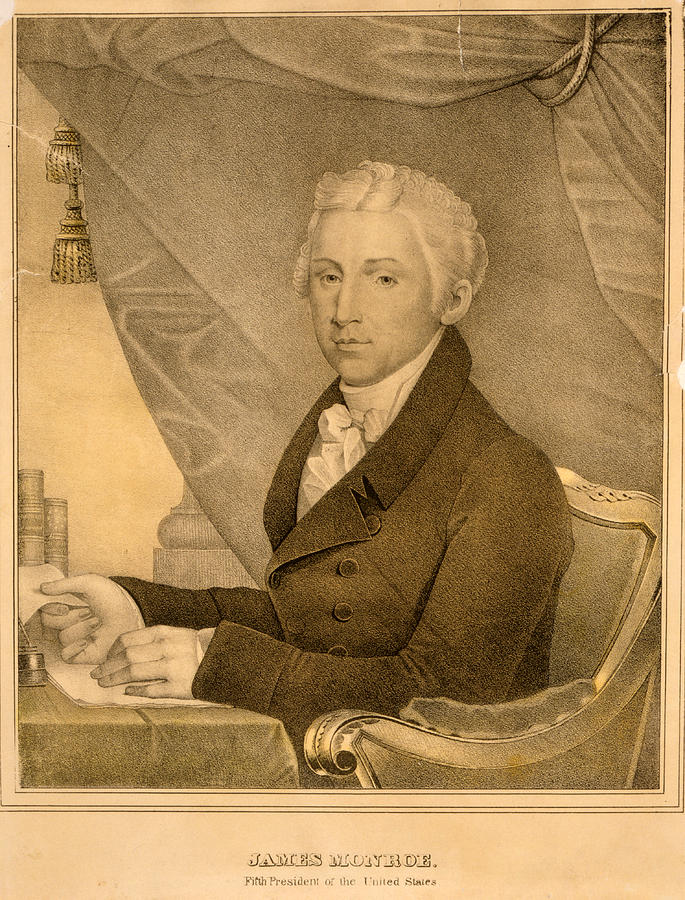 James Monroe, Fifth President Of The United States D Drawing by Litz