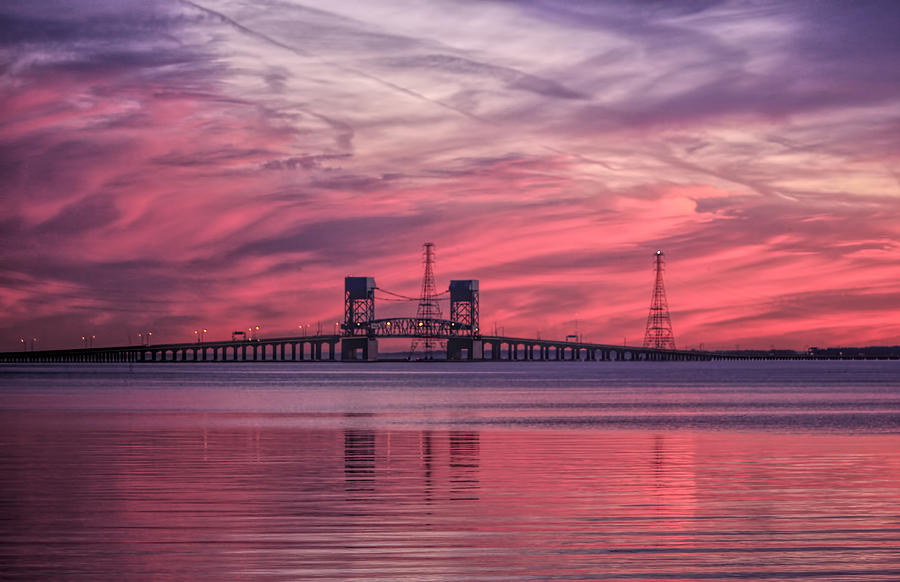 James River Bridge At Sunset Photograph