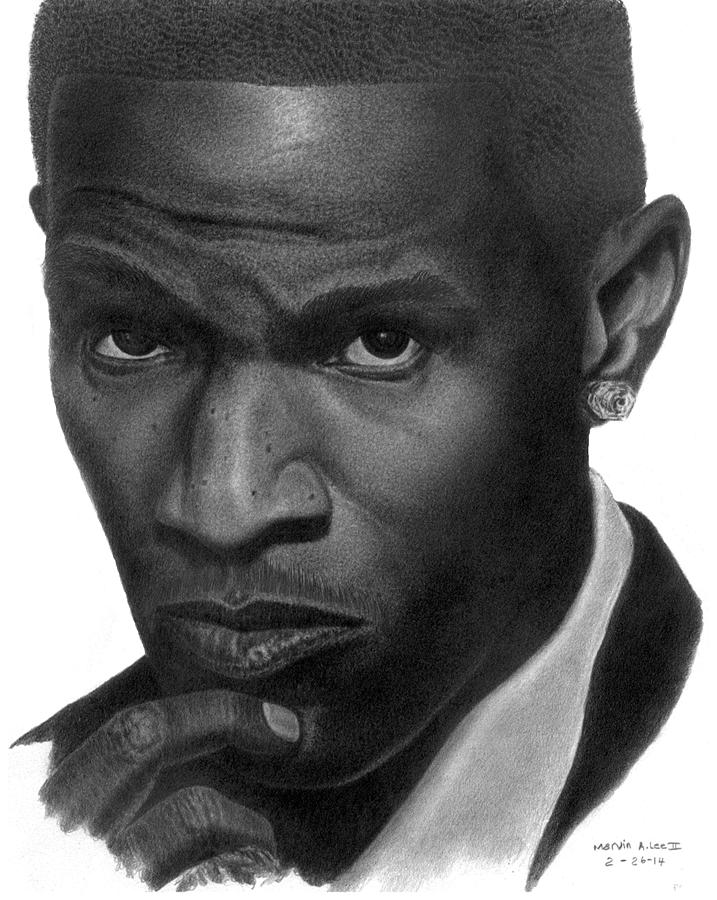 Jamie Foxx Drawing by Marvin Lee
