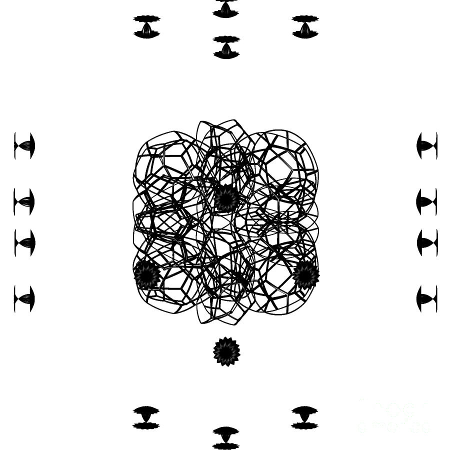 Abstract Digital Art - Jammer Asymmetrical Symmetry by First Star Art