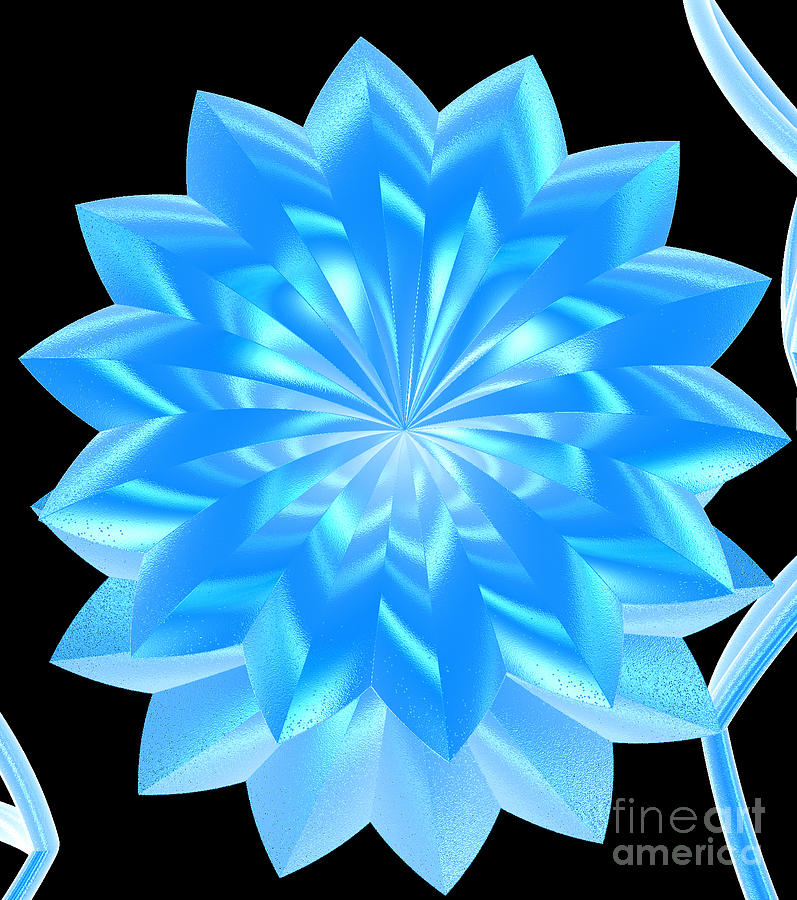 jammer Blue Shimmer Lotus Digital Art by First Star Art