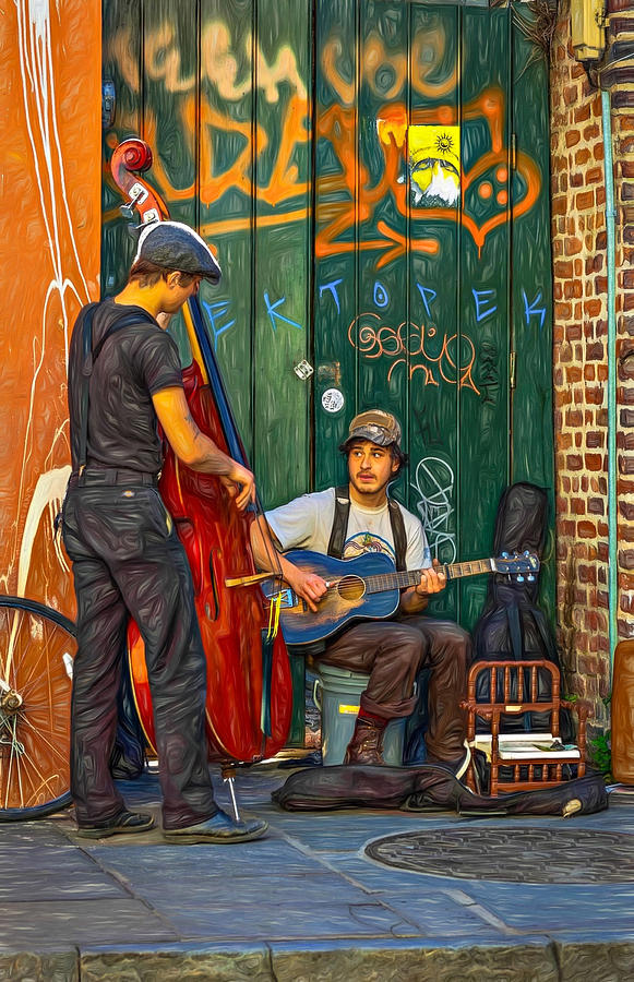 New Orleans Photograph - Jammin in the French Quarter - Paint by Steve Harrington