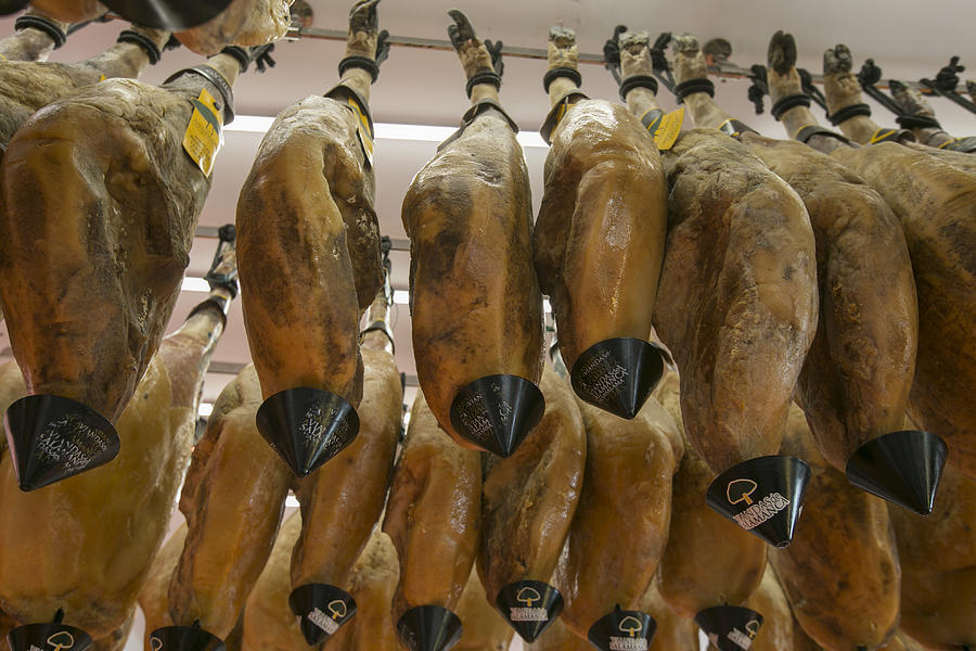 Jamon Iberico in Tradition Spanish Market Photograph by Ivan