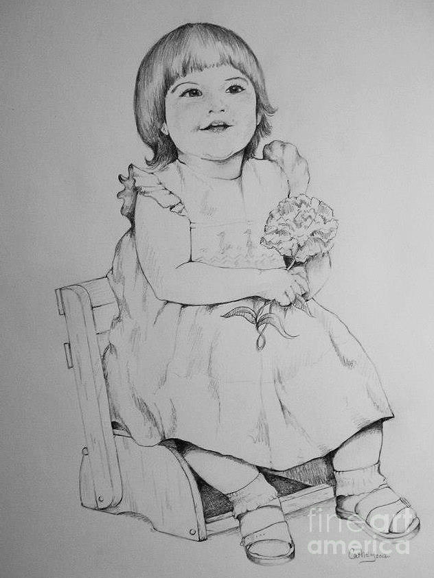 Janelle Drawing by Catherine Howley