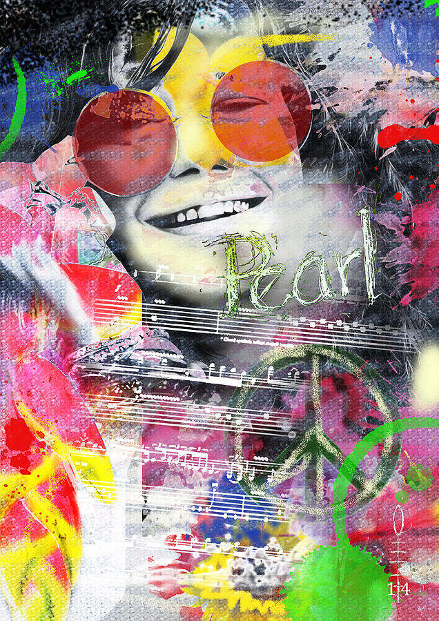 Janis Joplin Digital Art by Dray Van Beeck