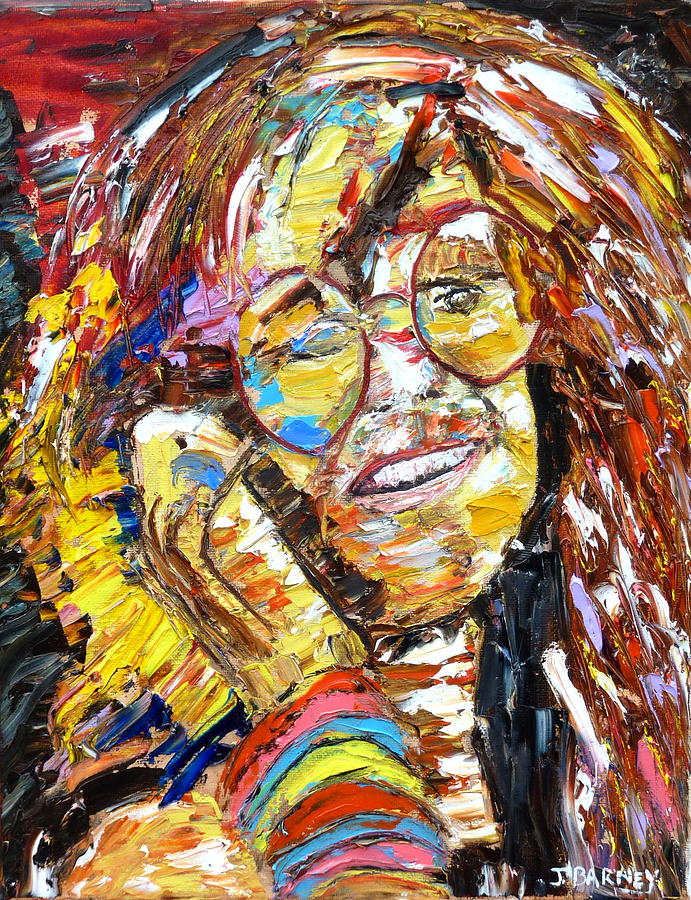 Janis Joplin Painting by John Barney