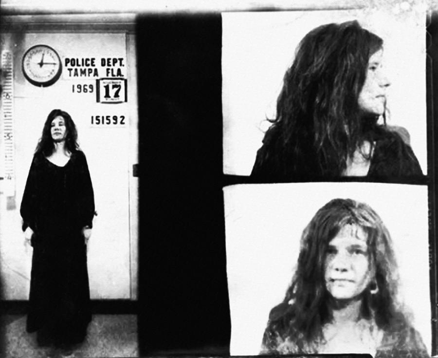 Janis Joplin Mugshot in Black and White Photograph by Digital Reproductions