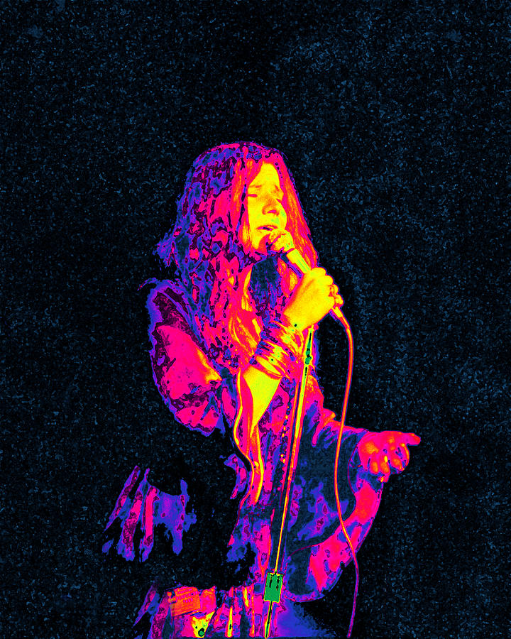 Janis Joplin Psychedelic Fresno  Digital Art by Joann Vitali