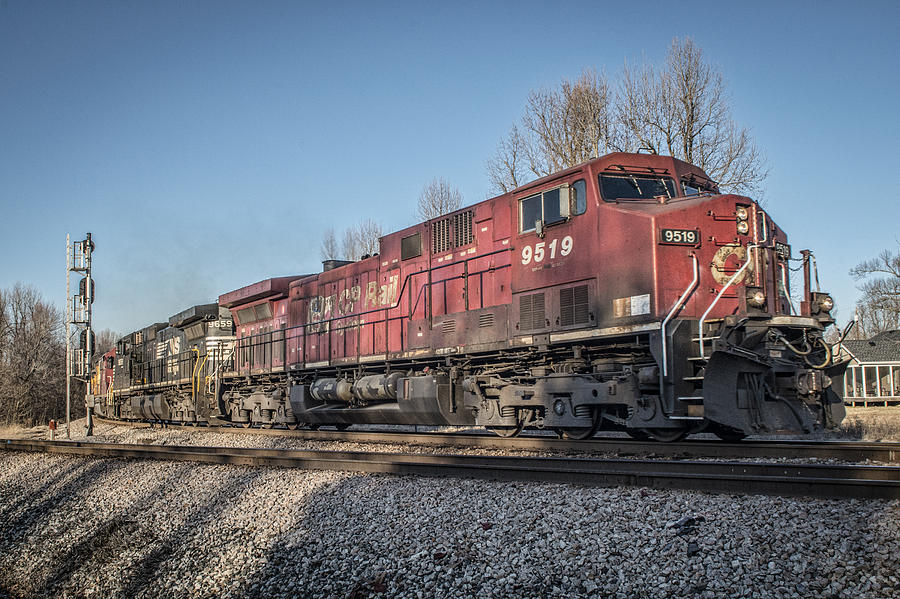 Train Photograph - January 30. 2015 - Canadian Pacific 9519-2 by Jim Pearson