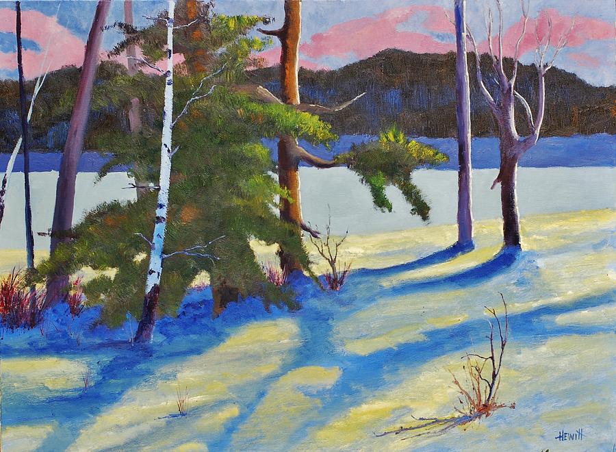 Winter Painting - January 5pm Shadow by Philip Hewitt