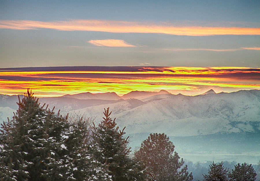 January Colorado Rocky Mountain Sunset Photograph by James BO Insogna