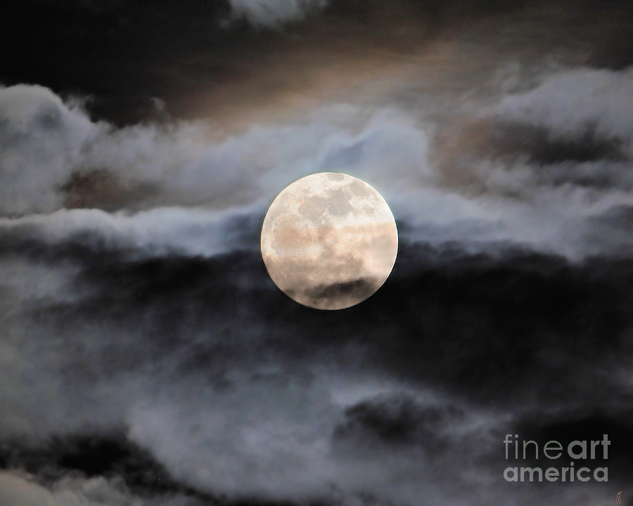 January Full Moon With Clouds Photograph by Jai Johnson January Full Moon With Clouds Photograph by Jai Johnson