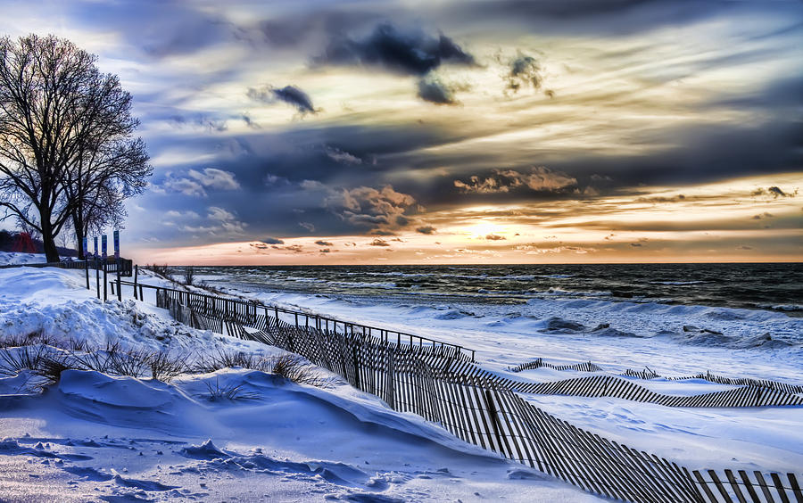 January on Lake Michigan Photograph by Evie Carrier