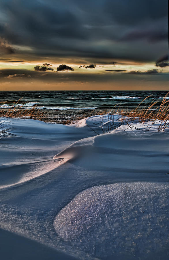 January Saugatuck Blues Michigan Photograph by Evie Carrier