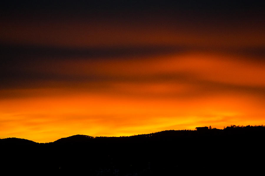 January Sunset on the Black Hills Photograph by Greni Graph