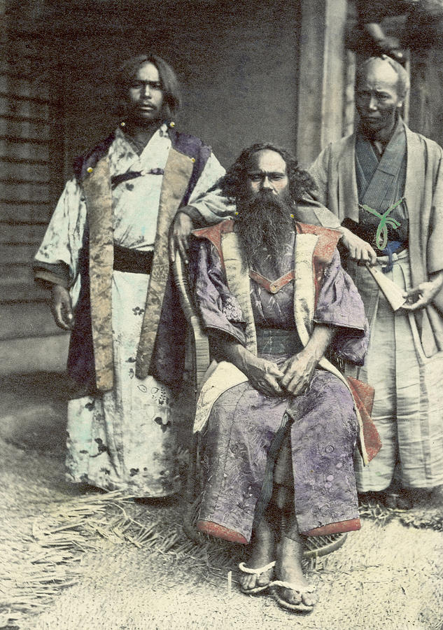 Japan Ainu With Ronin Photograph by Granger