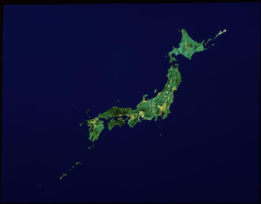 Japan From Space By Restec, Japan Science Photo Library