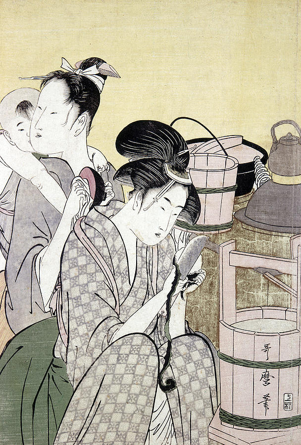 Japan Kitchen, C1775 Painting by Granger