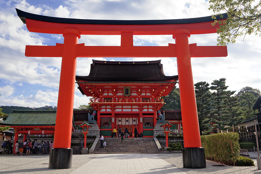 Japan, Kyoto Torii Gate In Front Photograph by Jaynes Gallery - Fine ...