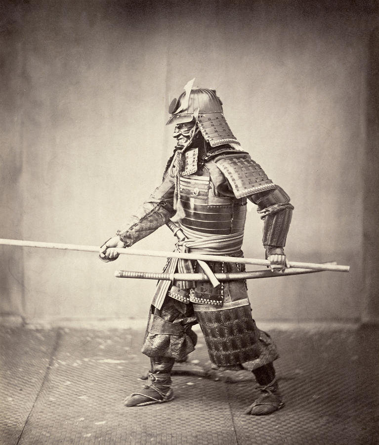Japanese Samurai, C1863 Photograph by Granger
