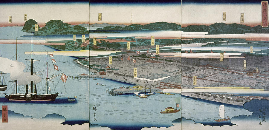 Japan Yokohama, 1861 Painting by Granger