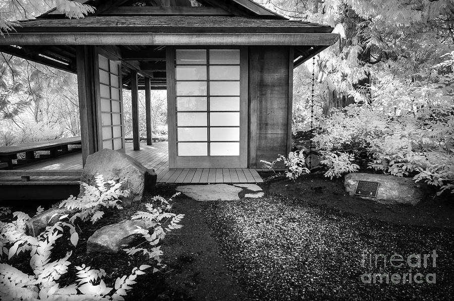 Botanical Photograph - Japanese Garden House by Ken Andersen