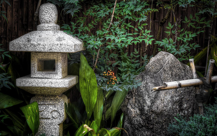 Lantern Still Life Photograph - Japanese Garden by Wayne Sherriff