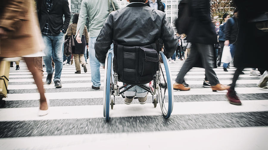 Japanese Man In Wheelchair Photograph by Rich Legg Japanese Man In Wheelchair Photograph by Rich Legg