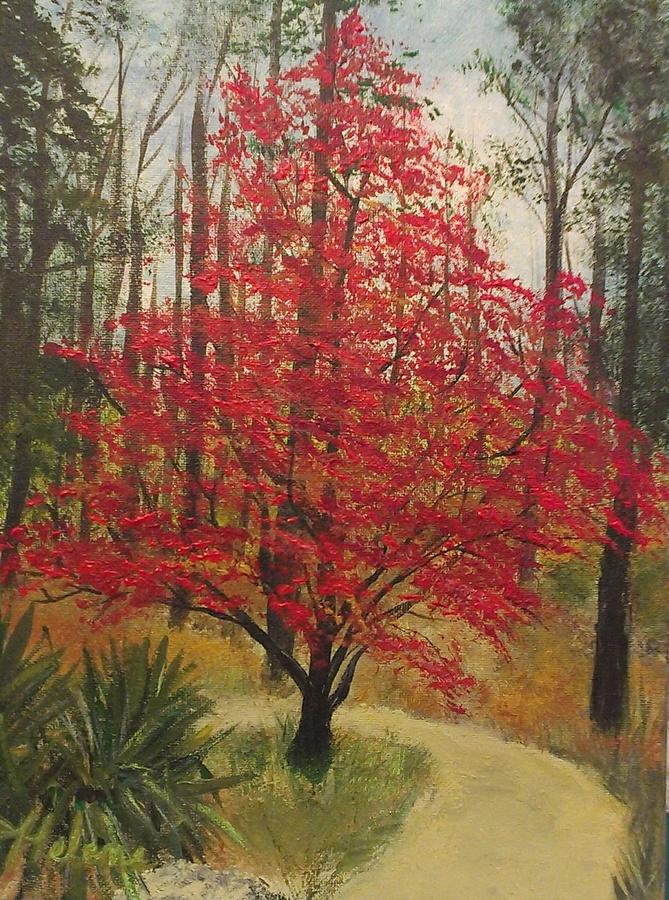 Nature Painting - Japanese Maple by Helene Thomason