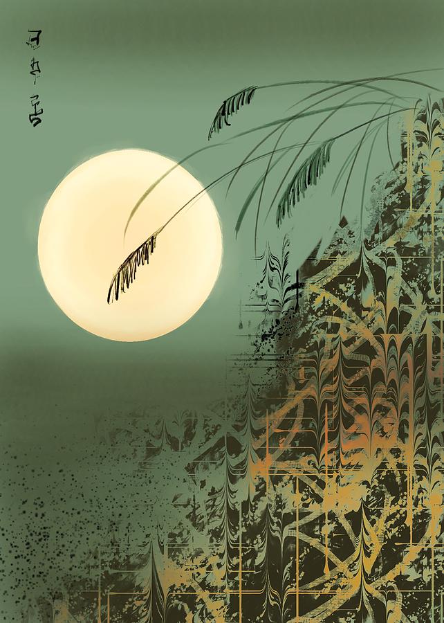Japanese Moon Digital Art by Elaine Weiss - Fine Art America