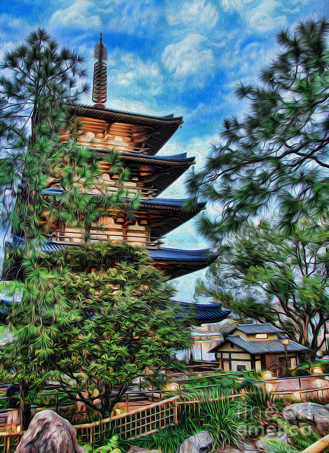 Japanese Pagoda II Photograph by Lee Dos Santos