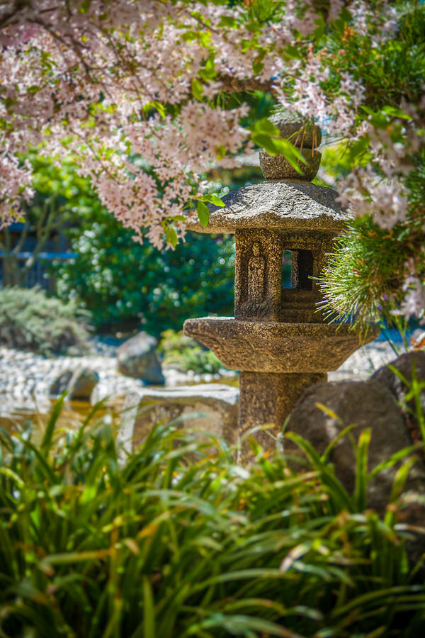 Flower Photograph - Japanese shrine in the garden by Sarit Sotangkur