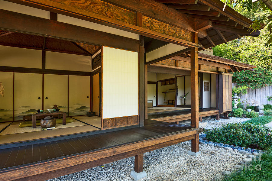 Japanese Tea House At The Huntington Librarys Japanese Garden. Photograph