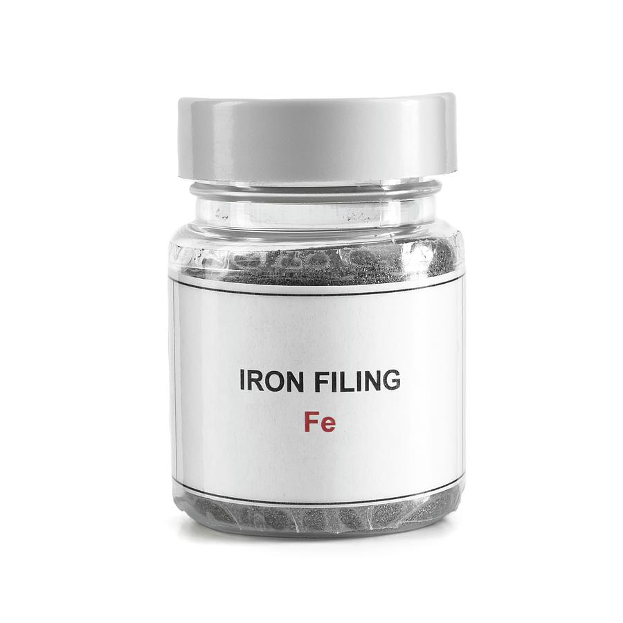 Jar Containing Iron Filings Photograph by Science Photo Library