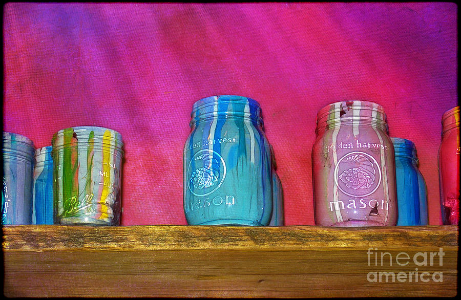 Jars on a Shelf Photograph by Judi Bagwell