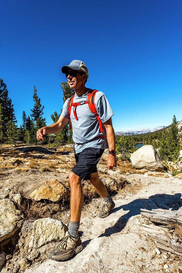 Jason Hiking Around Cathedral Lakes Photograph by Rick Saez | Fine Art ...