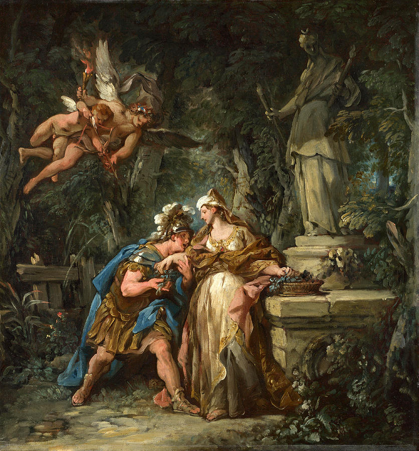 Jason swearing Eternal Affection to Medea Painting by Jean-Francois Detroy