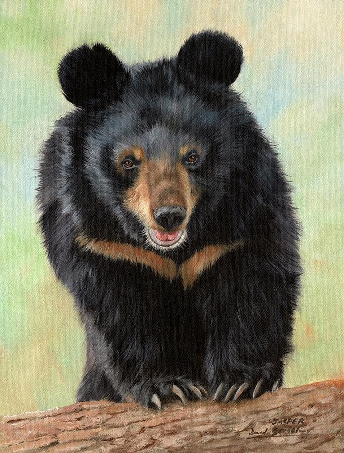 Jasper Moon Bear - In support of Animals Asia Painting by Rachel Stribbling  - Pixels