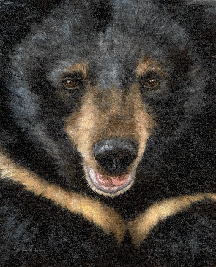 Jasper Moon Bear - In support of Animals Asia Painting by Rachel Stribbling