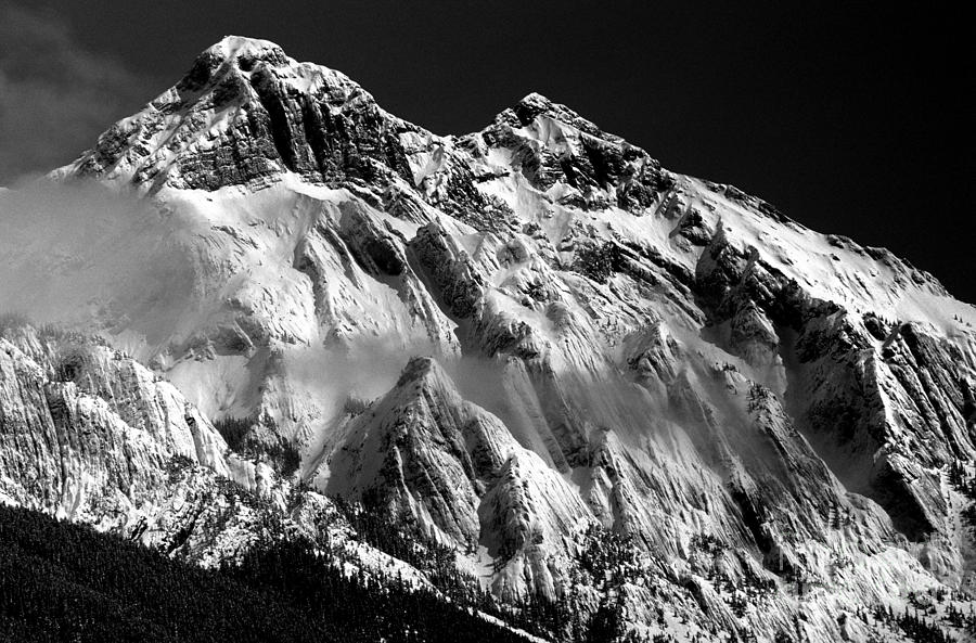 Jasper - Snow Packed Mountain In Spring Photograph by Terry Elniski